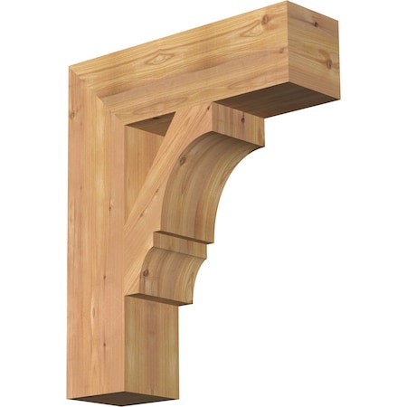 Ekena Millwork Balboa Block Smooth Bracket, Western Red Cedar, 5 1/2"W x 20"D x 24"H BKT06X20X24BOA05SWR